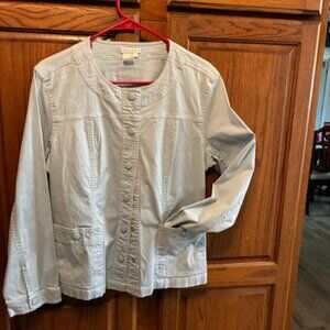 Spanner Long sleeved light blue, Light weight denim Jacket Size L